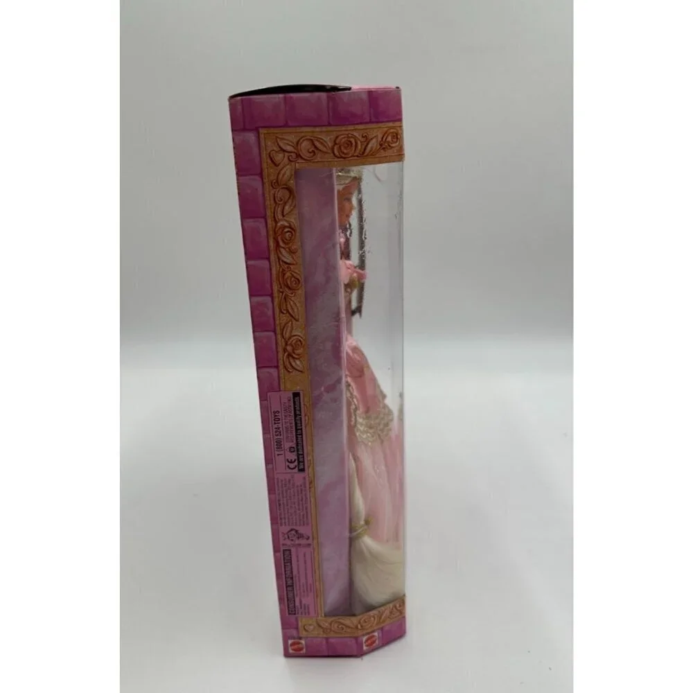 NRFB Vintage 1997 Rapunzel Barbie Doll #17646 Long Blonde Hair Pink Dress/Gown